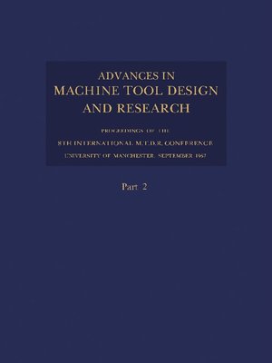cover image of Advances in Machine Tool Design and Research 1967